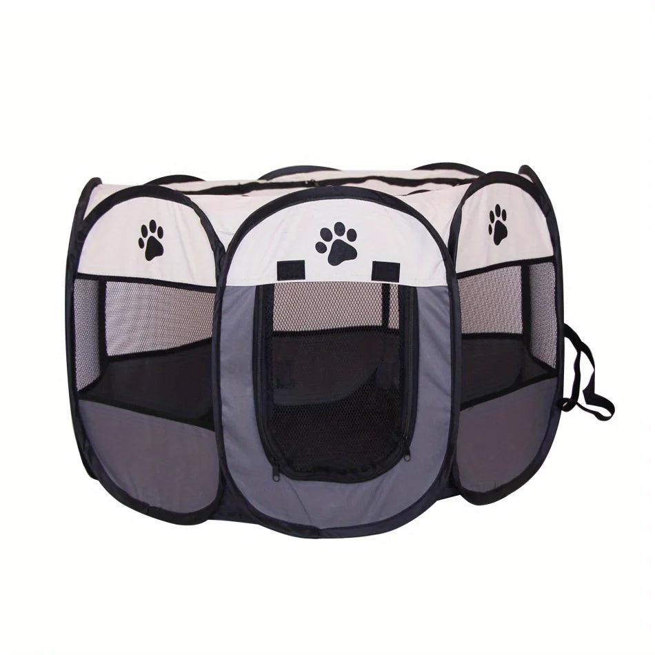Classic-Style Portable Pet Playpen & Tent | Durable, Foldable, Comfort Design | Secure Outdoor Pet Bed for Cats & Dogs