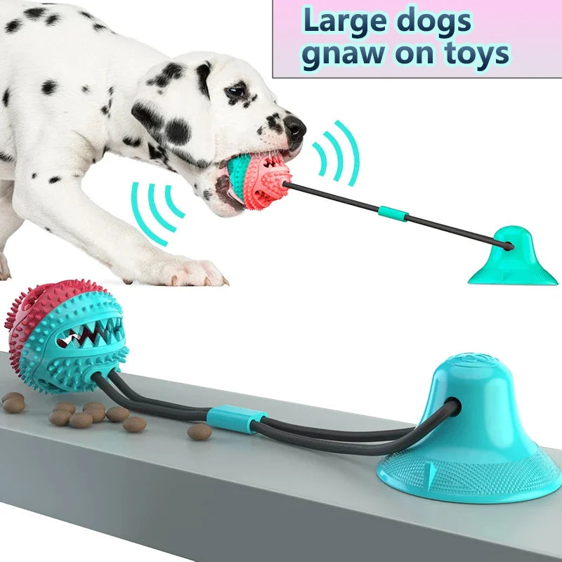 Large Dog Ball Toys Suction Cup Ropes Interactive Leaking Slow Feeder Chew Toy Toothing Clean ,Alaska, Husky toys