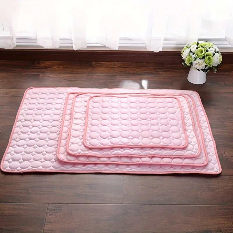 40inch Breathable Self-Cooling Pet Mat for Dogs and Cats - Summer Comfortable Sleep Pad with Ice Silk Technology