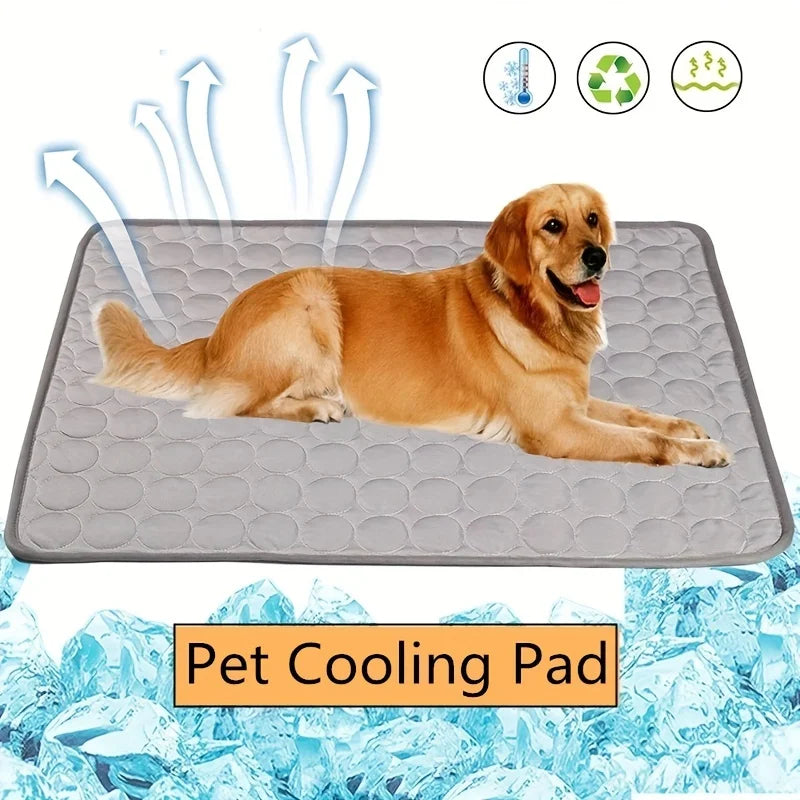 40inch Breathable Self-Cooling Pet Mat for Dogs and Cats - Summer Comfortable Sleep Pad with Ice Silk Technology