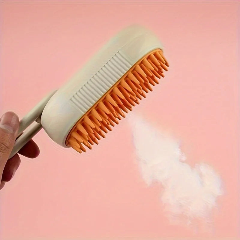 Gentle Massaging Comb for Hair Removal, Pet Grooming, and Relaxation - Easy to Clean, Durable Plastic Construction 3-in-1 Steamy